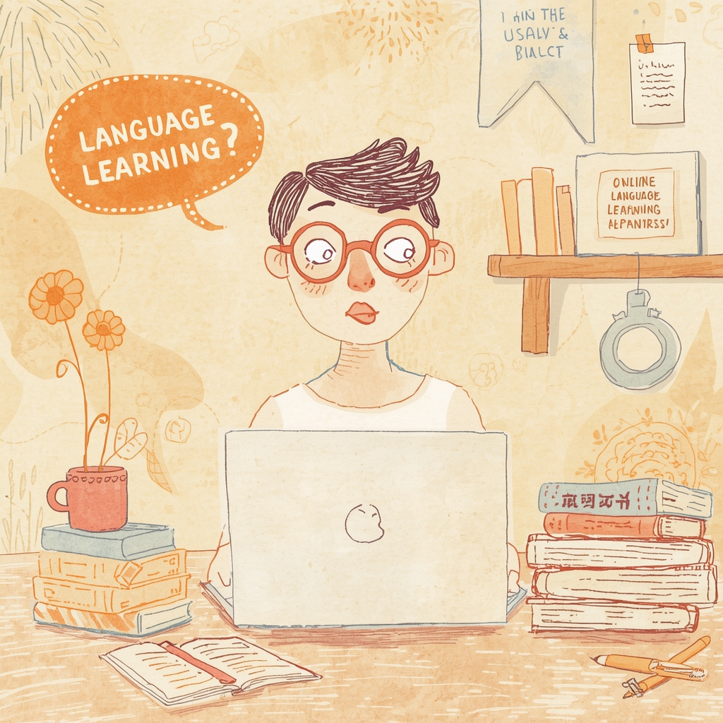 Estudiante aprendiendo idiomas online con Scentedaroma